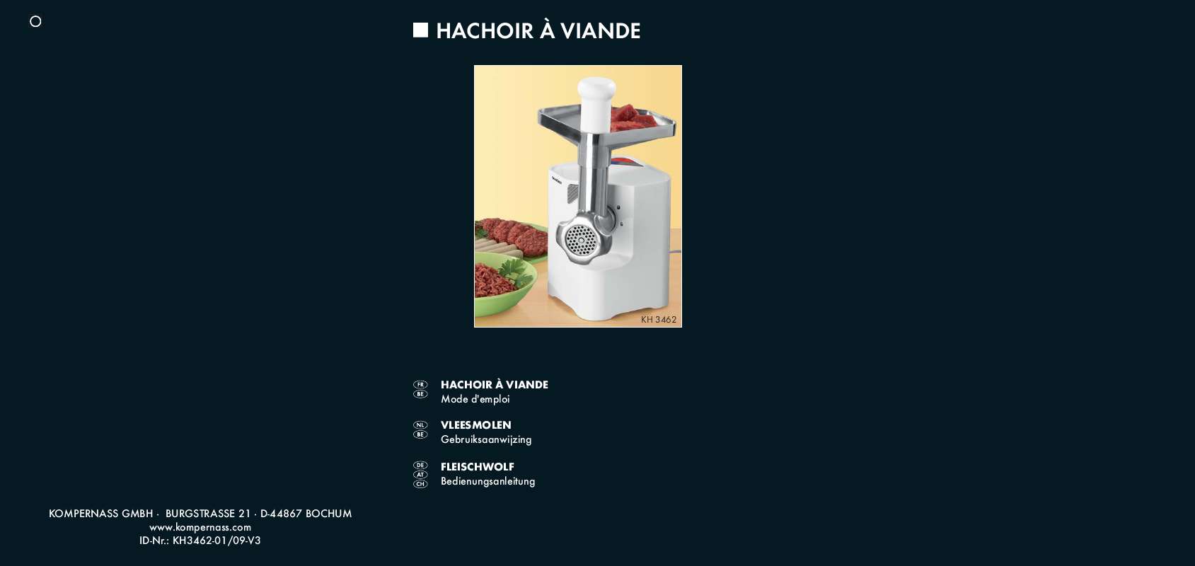 Notice SILVERCREST KH 3462 MINCER Trouver une solution à un problème